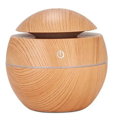 USB Ultrasonic Cool Mist Sprayer Aroma Diffuser Mini Wood Grain Humidifier for Home Use